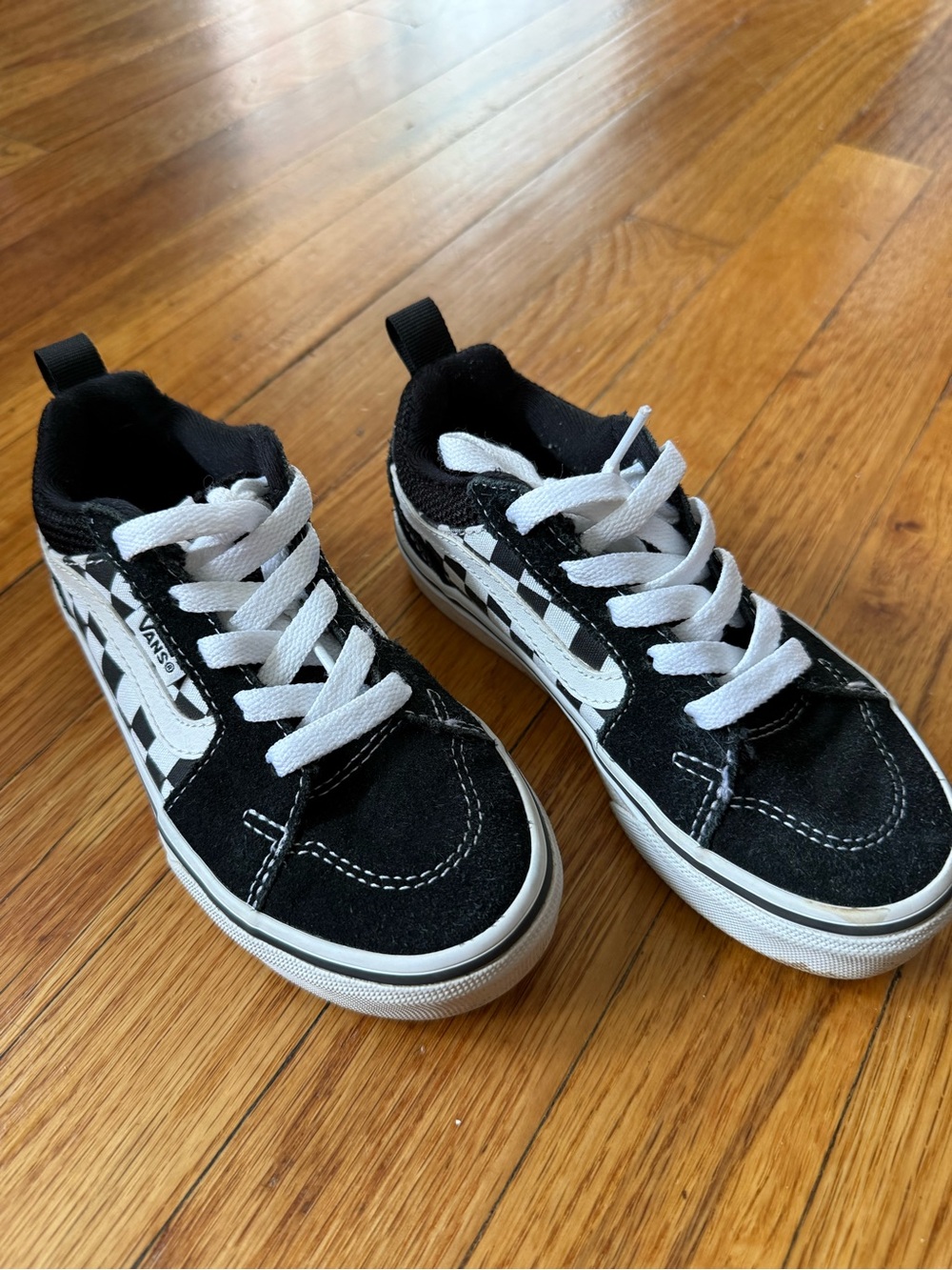 🖤 Vans Kids Black & White Checkerboard Low-Top Sneakers 🖤